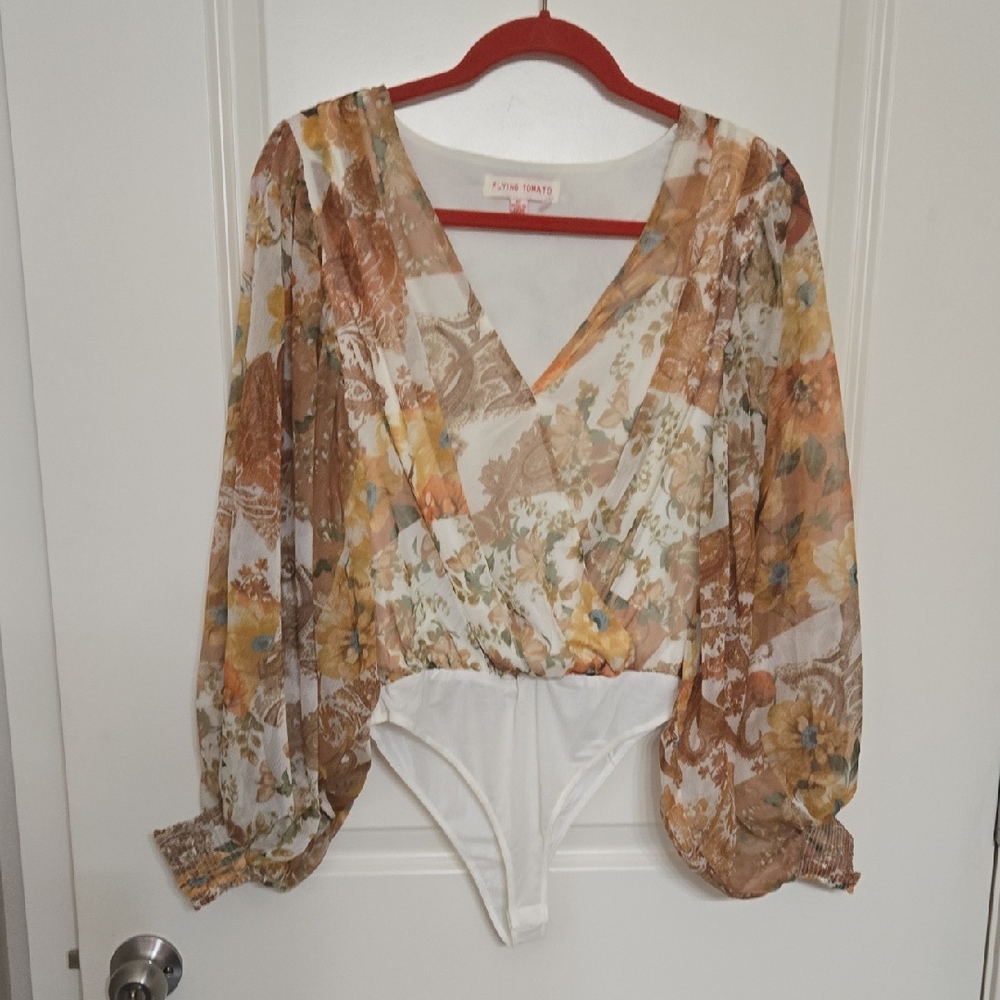 Flying Tomato Floral Bodysuit in Warm Tones
